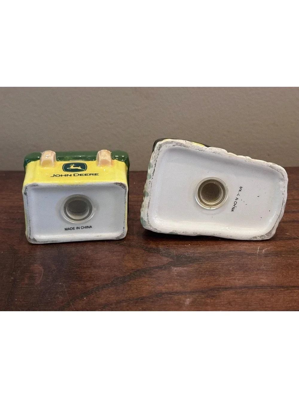 John Deere Tractor and Lunch Box Salt and Pepper Shakers
